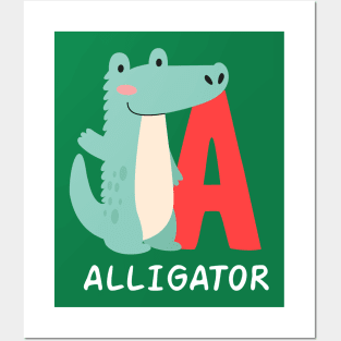 Alligator Alphabet funny Posters and Art